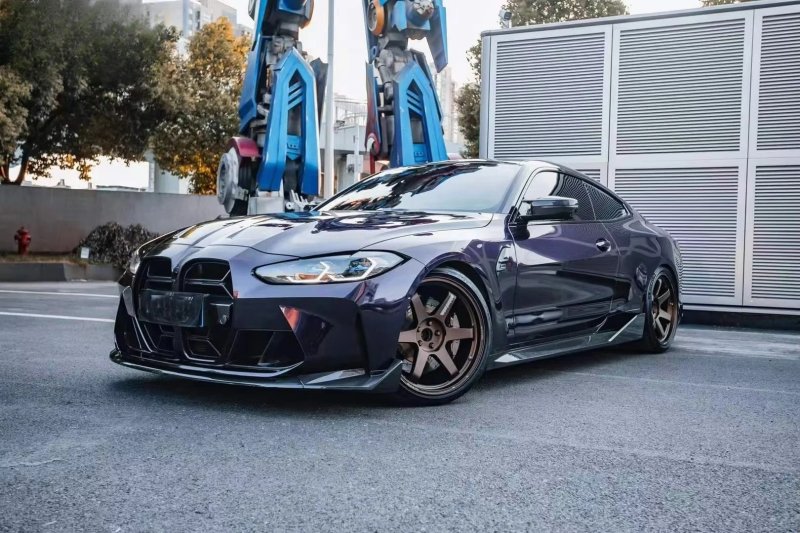 Dry Carbon Fiber Front Grilles Kidney Grill CSL Style Bumper Center Mesh for  M3 M4 G80 G82 G83 Body Kit